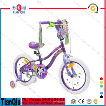 2016 estilo livre menina crianças bicicleta / crianças 4 rodas bicicleta / crianças bicicleta com guarda-lamas